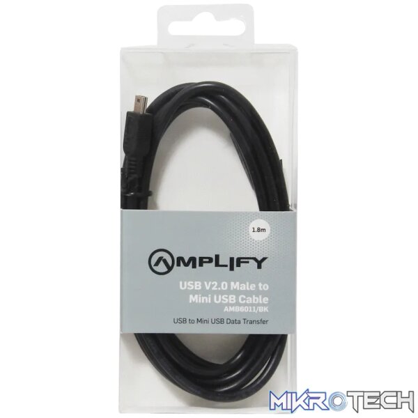 Amplify Cable - USB 2.0AM to Mini USB 1.8m - Image 2