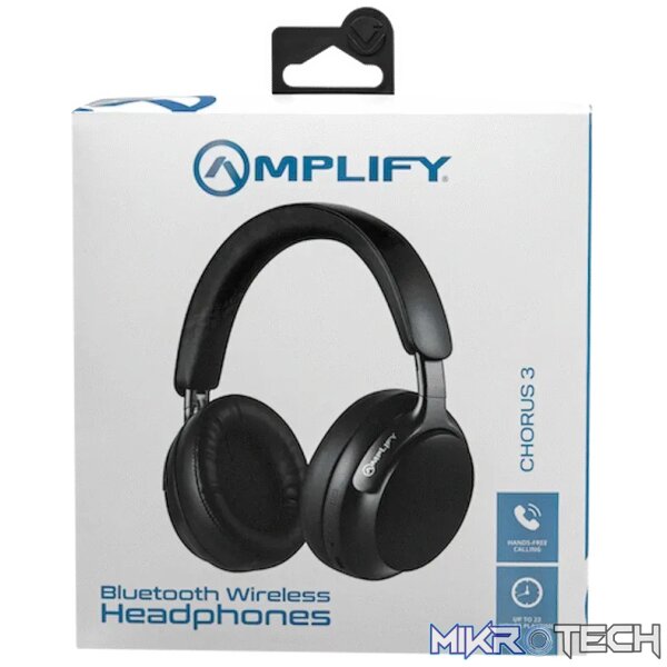 Amplify Chorus 3 Bluetooth Wireless Headphones - Black - Image 7