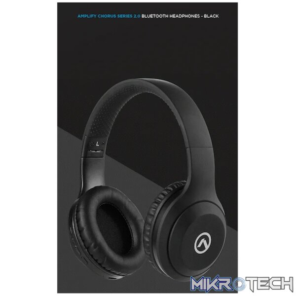 Amplify Chorus Series Bluetooth 2.0 Headphones - Black - Image 6