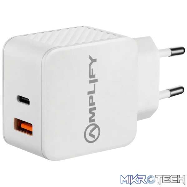 Amplify Dual Wall Charger Type-C + USB (45w) Amplify Dual Wall Charger Type-C + USB (45w)