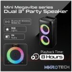 Amplify Mini Megavibe Series Dual 3 inch Party Speaker - Black - Image 7