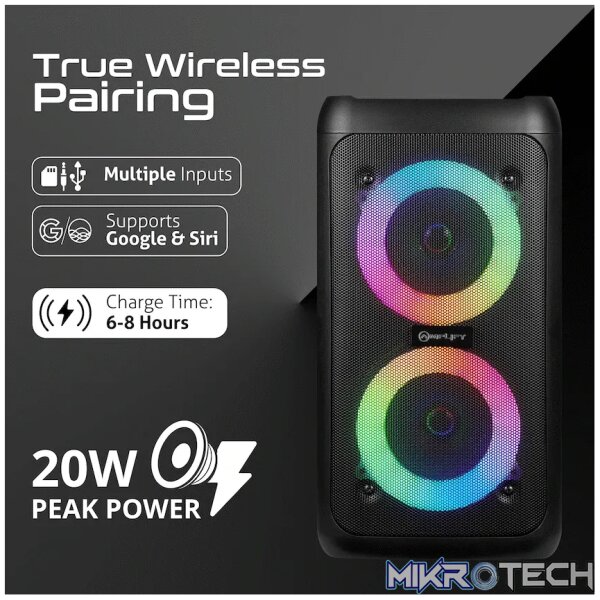 Amplify Mini Megavibe Series Dual 3 inch Party Speaker - Black - Image 8