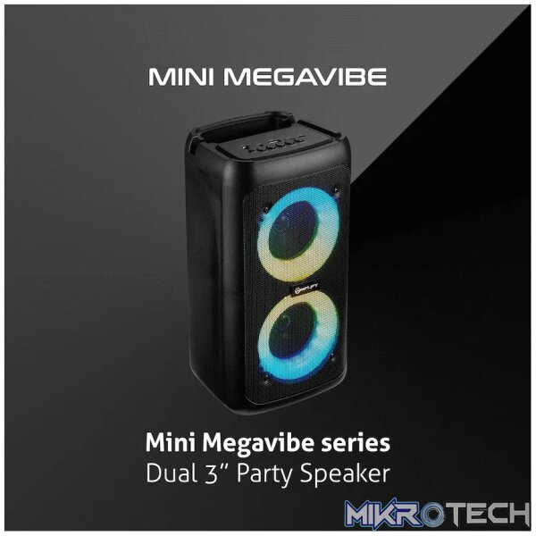 Amplify Mini Megavibe Series Dual 3 inch Party Speaker - Black - Image 10