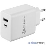 Amplify P.D. 20w Plus USB 12w Dual Wall Charger - White
