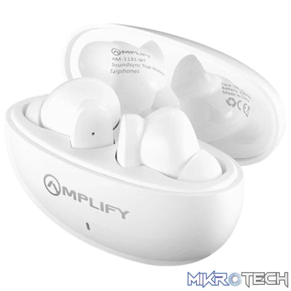 Amplify SoundSync Series True Wireless Earphones - White Amplify SoundSync Series True Wireless Earphones - White