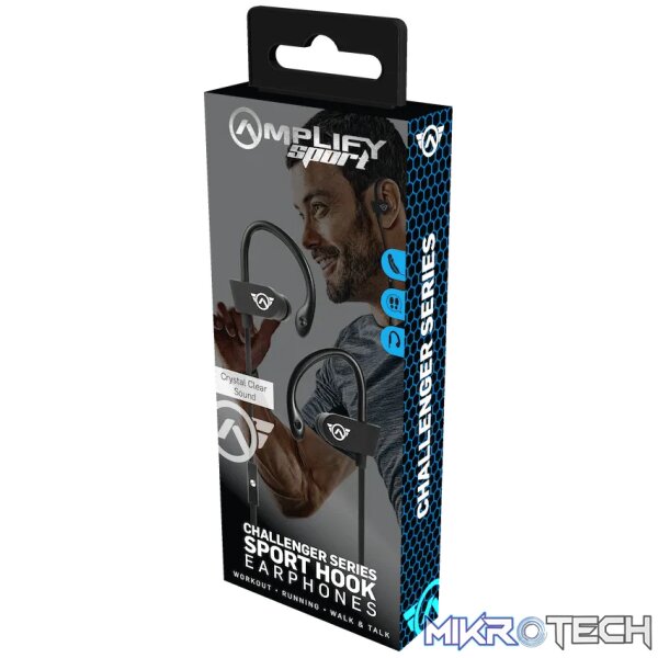 Amplify Sport Challenger Series Earhook Earbuds - Black - Image 2