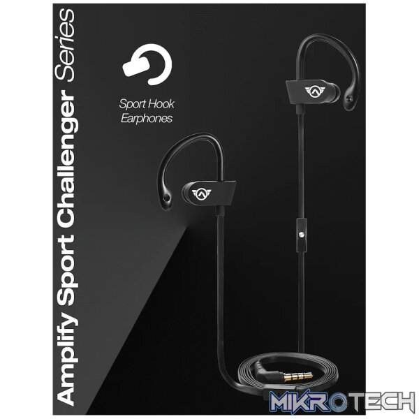 Amplify Sport Challenger Series Earhook Earbuds - Black - Image 4