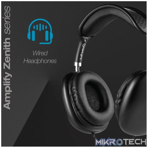 Amplify Zenith Series Aux Headphones - Black - Image 4