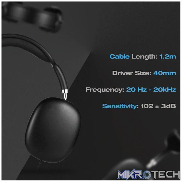 Amplify Zenith Series Aux Headphones - Black - Image 5