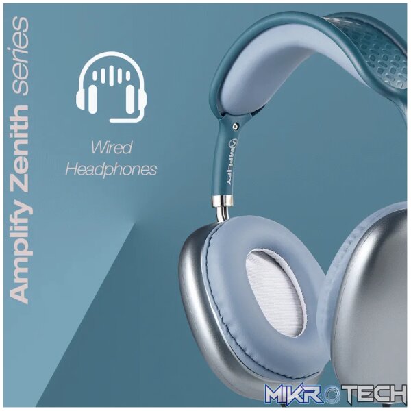 Amplify Zenith Series Aux Headphones - Blue - Image 4