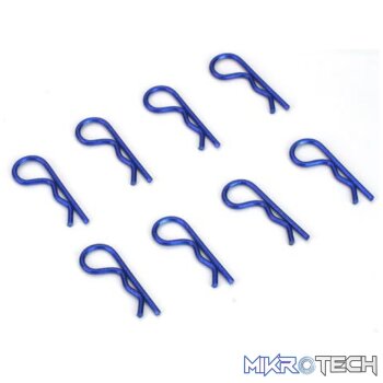 Anodized Body Clips Blue (8)