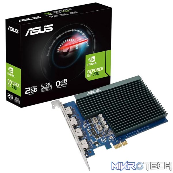 Asus GeForce GT 730 2GB GDDR5 64-bit PCI-E 2.0 Desktop Graphics Card Asus GeForce GT 730 2GB GDDR5 64-bit PCI-E 2.0 Desktop Graphics Card