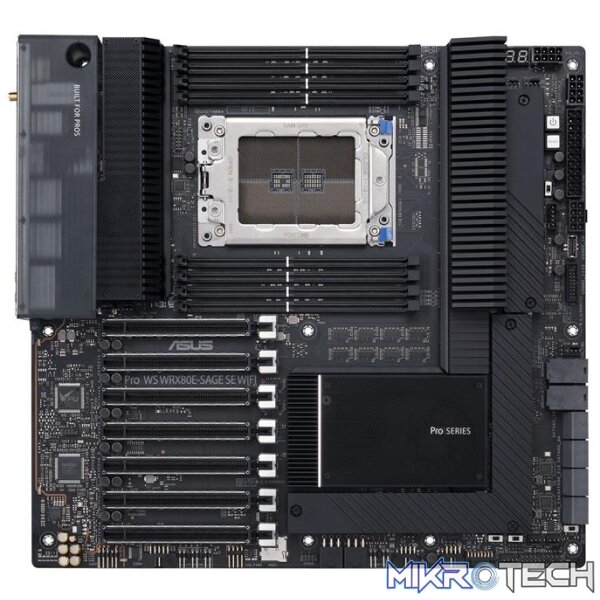 Asus Pro WS WRX80E-SAGE SE WIFI AMD WRX80 Socket sWRX8 E-ATX Server Desktop Motherboard - Image 2
