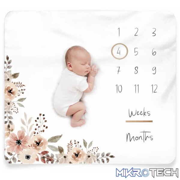 Baby Milestone Blanket - Bloom Baby Milestone Blanket - Bloom