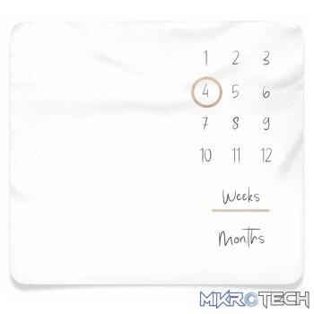 Baby Milestone Blanket - White