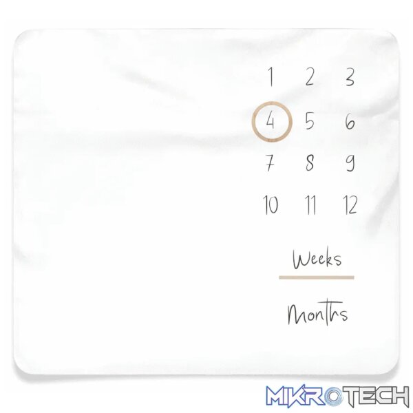 Baby Milestone Blanket - White Baby Milestone Blanket - White