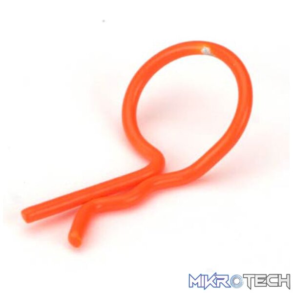 Bent Body Clip Orange (8) Bent Body Clip Orange (8)