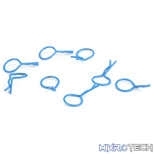 Bent Body Clips Blue (8) Bent Body Clips Blue (8)