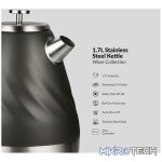 Boden Stark 1.7l Stainless Steel Kettle - Charcoal - Image 4
