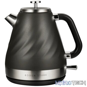 Boden Stark 1.7l Stainless Steel Kettle - Charcoal