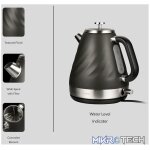 Boden Stark 1.7l Stainless Steel Kettle - Charcoal - Image 5