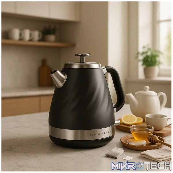 Boden Stark 1.7l Stainless Steel Kettle - Charcoal - Image 7