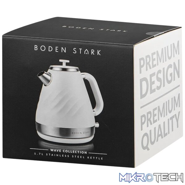 Boden Stark 1.7l Stainless Steel Kettle - White - Image 2