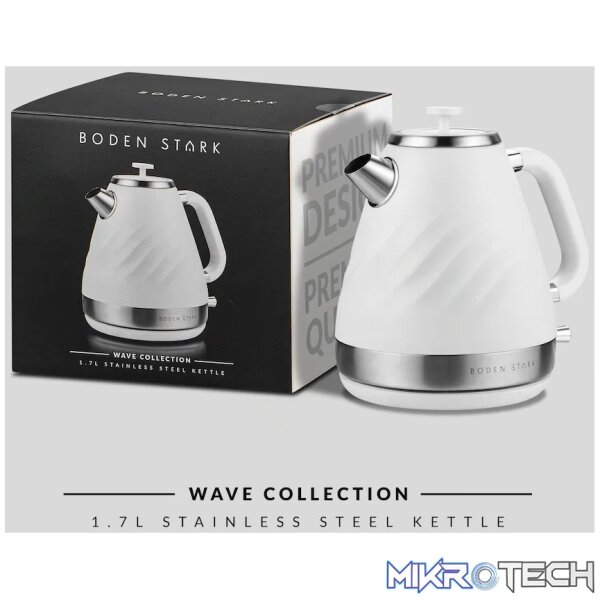 Boden Stark 1.7l Stainless Steel Kettle - White - Image 3