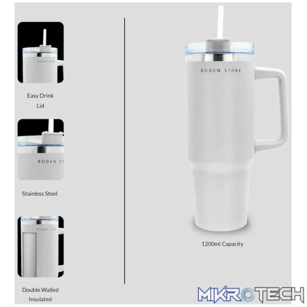 Boden Stark 1200ml Travel Mug - White - Image 14