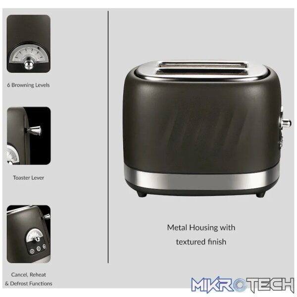 Boden Stark 2-Slice Stainless Steel Toaster - Image 5