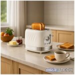 Boden Stark 2-Slice Stainless Steel Toaster - White - Image 6