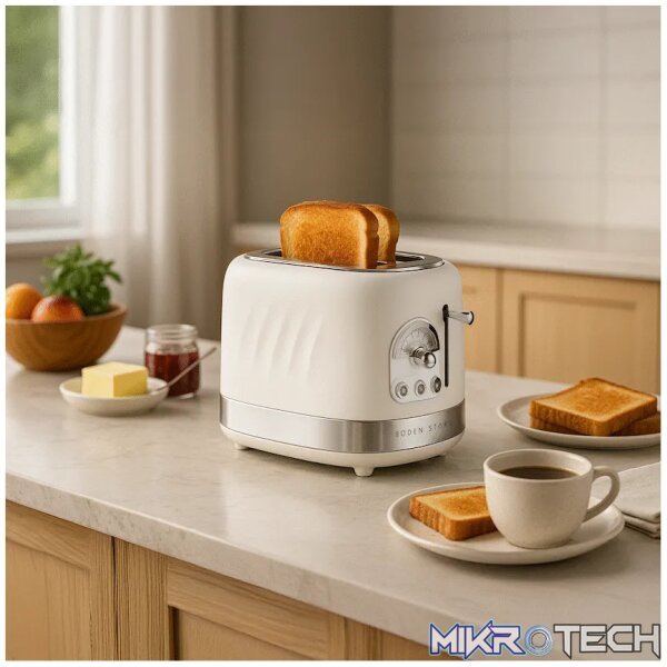 Boden Stark 2-Slice Stainless Steel Toaster - White - Image 6