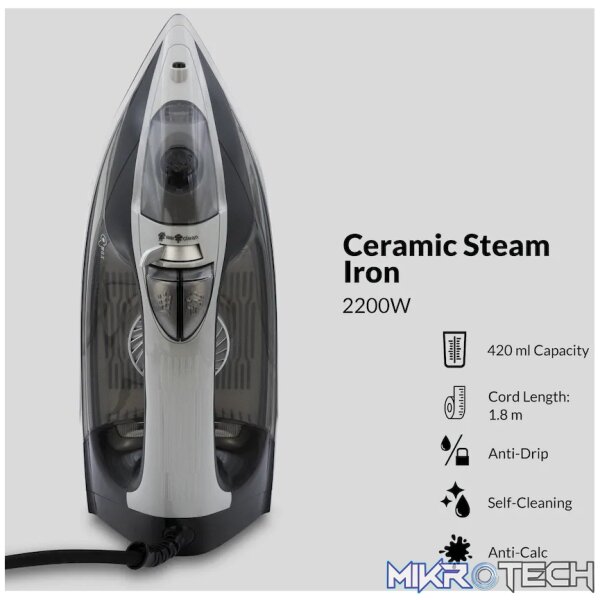 Boden Stark 2200W Ceramic Steam Iron - Image 6