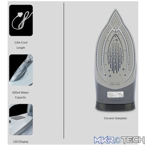 Boden Stark 2800w Digital Steam Iron - Image 4