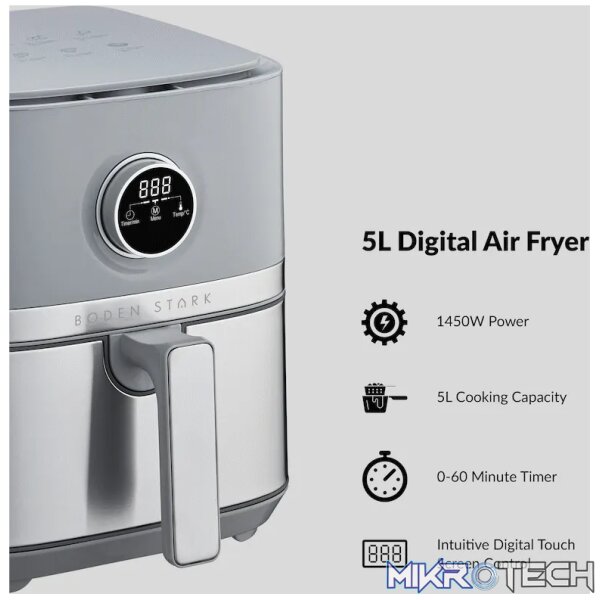 Boden Stark 5.0L Digital Air Fryer - Image 4
