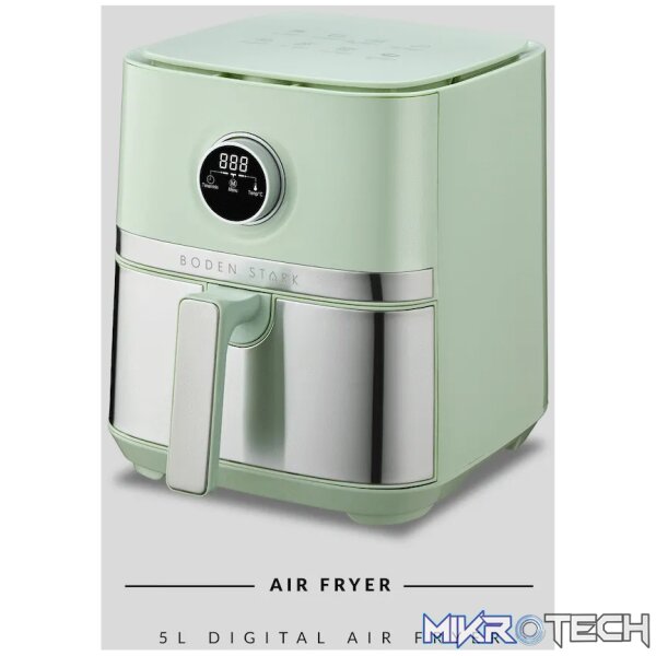 Boden Stark 5.0L Digital Air Fryer Green - Image 3