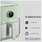 Boden Stark 5.0L Digital Air Fryer Green - Image 4