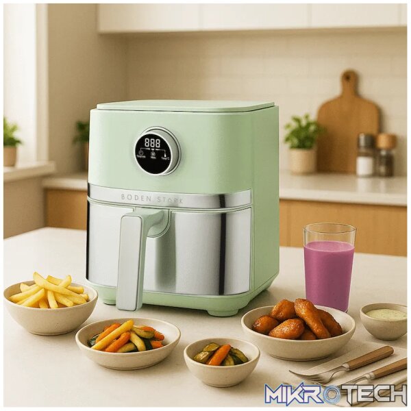 Boden Stark 5.0L Digital Air Fryer Green - Image 7