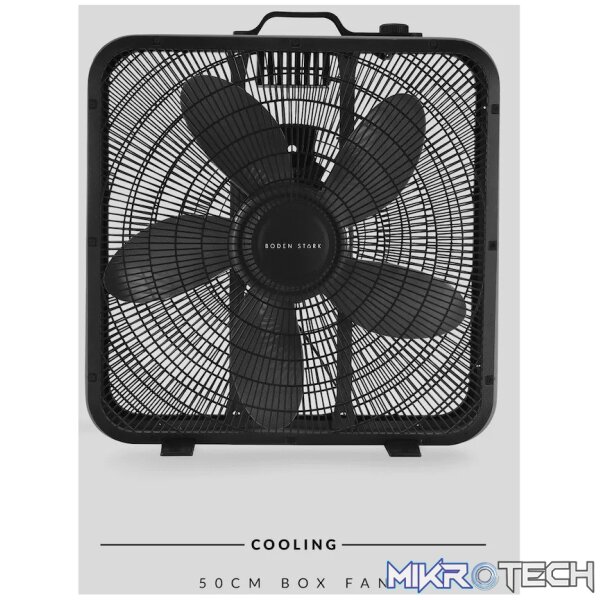 Boden Stark 50cm Box Fan - Black - Image 4