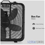 Boden Stark 50cm Box Fan - Black - Image 5