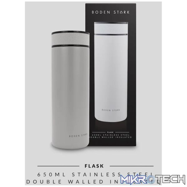 Boden Stark 650ml Double-Walled Flask - Grey - Image 5