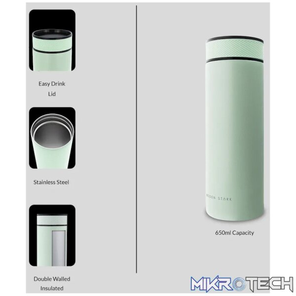 Boden Stark 650ml Travel Flask - Green - Image 4