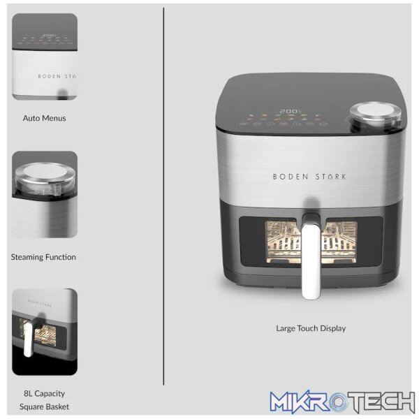 Boden Stark 8l Dual Element Air Fryer with Steaming Function - Image 11