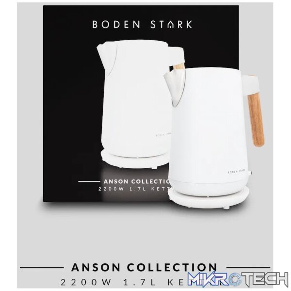 Boden Stark Anson Collection 1.7l 2000w SS Kettle - White - Image 5