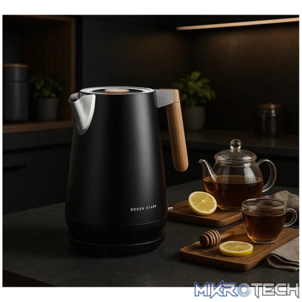 Boden Stark Anson Collection 1.7l 2000w Stainless Steel Kettle - Black - Image 5