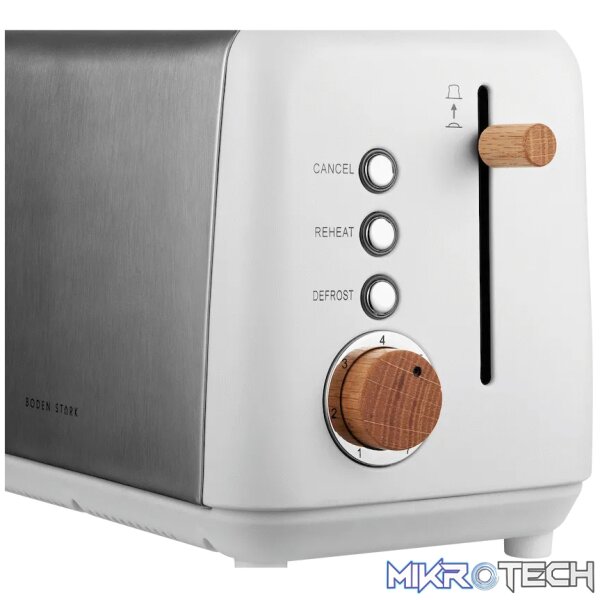 Boden Stark Anson Collection 2 Slice SS Toaster - White - Image 2