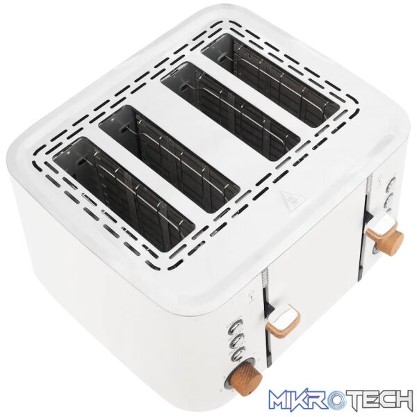 Boden Stark Anson Collection 4 Slice SS Toaster White - Image 2