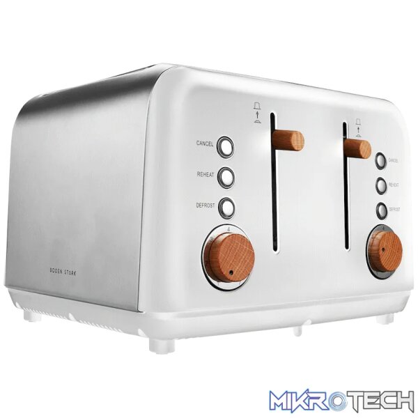 Boden Stark Anson Collection 4 Slice SS Toaster White Boden Stark Anson Collection 4 Slice SS Toaster White