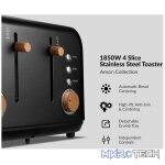 Boden Stark Anson Collection 4-Slice Stainless Steel Toaster - Black - Image 3