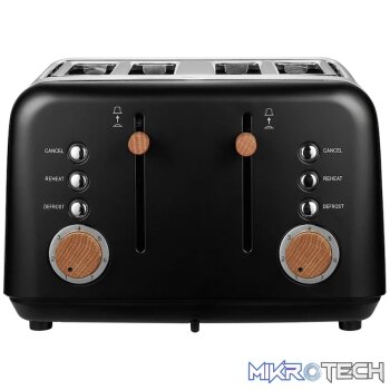 Boden Stark Anson Collection 4-Slice Stainless Steel Toaster - Black